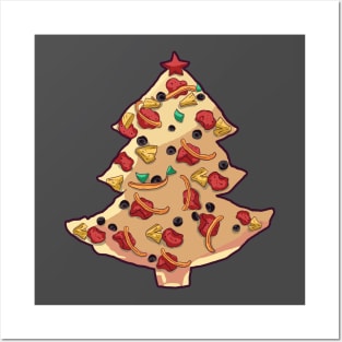 Pizza Christmas Tree Posters and Art